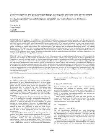 Más sobre Investigación del Sitio y Estrategia de Diseño Geotécnico para el Desarrollo de Energía Eólica Offshore