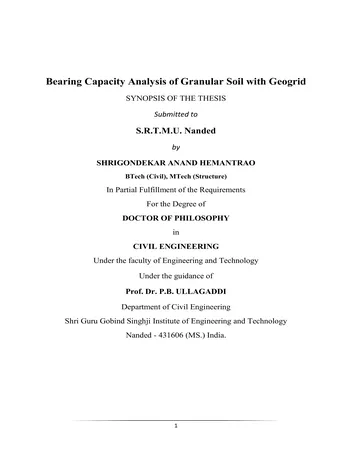 Más sobre Análisis de la Capacidad Portante de Suelos Granulares con Geogrid