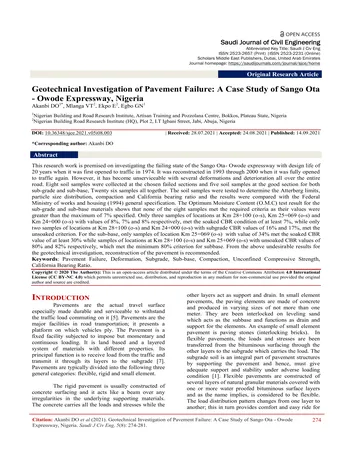 Más sobre Investigación Geotécnica de la Falla de Pavimento