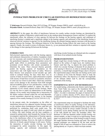 Más sobre Problema de Interacción de Cimientos Circulares en Depósitos Homogéneos de Suelo