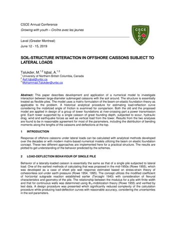 Más sobre Interacción Suelo-Estructura en Cajones Offshore Sujetos a Carga Lateral