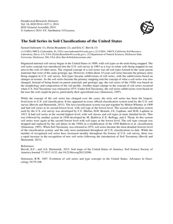 Más sobre La serie de suelos en clasificaciones de suelos de los Estados Unidos.